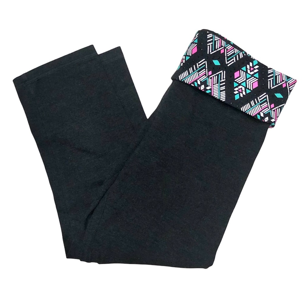 Aeropostale Leggings Athletic Capris, Soft Gray Aztec